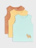 T-särk, 3 tk - helekollane - SINSAY - small1