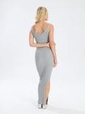Rebrasta haljina - svetlo siva - SINSAY - small8