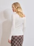Bluza sa asimetričnim izrezom - krem - SINSAY - small2