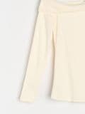 Bluza sa asimetričnim izrezom - krem - SINSAY - small9