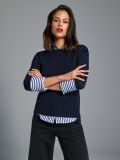 Slim fit džemper - mornarsko plava - SINSAY - small5