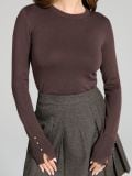 Slim fit džemper - smeđe - SINSAY - small3