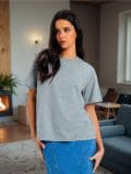 Majica Basic - svetlo siva - SINSAY - small5