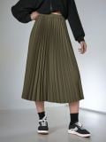 Plisseeritud midi-seelik - khaki - SINSAY - small6