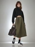 Plisseeritud midi-seelik - khaki - SINSAY - small5