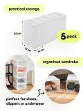 Pudełka do przechowywania 5 pack - biały - SINSAY - small6