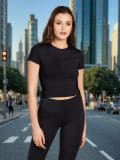 Crop top - чорний - SINSAY - small3