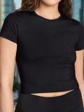 Crop top - чорний - SINSAY - small1
