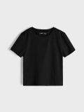 Crop top - чорний - SINSAY - small5