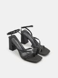 Sandali con tacco largo - nero - SINSAY - small3