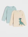 Лонгслів 2 pack - кремовий - SINSAY - small1