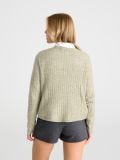 Pulover s pletenim vzorcem - svetlo zelena - SINSAY - small2