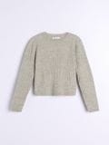 Pulover s pletenim vzorcem - svetlo zelena - SINSAY - small3