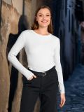Hladká halenka s dlouhými rukávy - bílá - SINSAY - small5