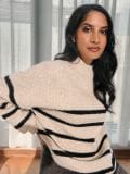 Oversize pulover - nude - SINSAY - small3
