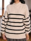 Oversize pulover - nude - SINSAY - small1