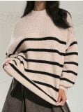 Oversize pulover - nude - SINSAY - small8