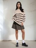 Oversize pulover - nude - SINSAY - small6
