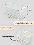 Pletený úložný kôš - biela - SINSAY - small5