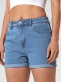 Kratke hlače iz džinsa high waist mom - modra - SINSAY - small1
