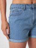 Kratke hlače iz džinsa high waist mom - modra - SINSAY - small2