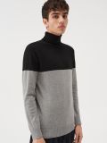Sweter z golfem - szary - SINSAY - small2