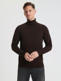 Sweter z golfem - brązowy - SINSAY - small2
