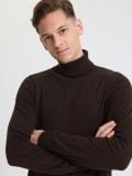 Sweter z golfem - brązowy - SINSAY - small4