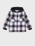 Camicia in cotone con cappuccio - bianco - SINSAY - small3