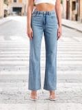 High waist wide leg farmerke - plava - SINSAY - small1