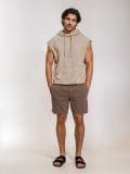 Σορτς slim fit - σκουρο καφε - SINSAY - small4