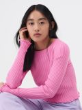 Sweter top crop - różowy - SINSAY - small1