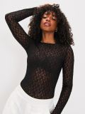 Čipkana bluza - crno - SINSAY - small1