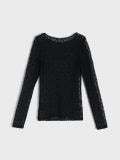 Čipkana bluza - crno - SINSAY - small3