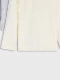 Pikkade varrukatega T-särk 2 pack - kreemvalge - SINSAY - small12