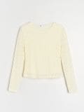 Bluza z dolgimi rokavi - krema - SINSAY - small3