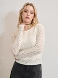 Bluza z dolgimi rokavi - krema - SINSAY - small6