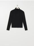 Bluzka z golfem - czarny - SINSAY - small4