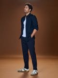 Slim chino hlače - mornarsko plava - SINSAY - small2