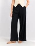 Püksid wide leg - must - SINSAY - small3