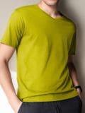 Majica s kratkimi rokavi - rumeno zelena - SINSAY - small1