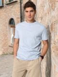 Henley majica - bledoplavo - SINSAY - small5