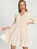 Sukienka mini babydoll - kremowy - SINSAY - small6