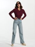 Sweter zapinany na guziki - czerwony - SINSAY - small3