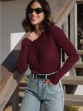 Sweter zapinany na guziki - czerwony - SINSAY - small1