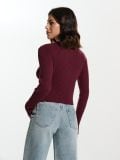 Sweter zapinany na guziki - czerwony - SINSAY - small5