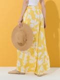 Püksid wide leg - helekollane - SINSAY - small2