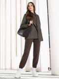 Pantaloni sport - maro-închis - SINSAY - small1