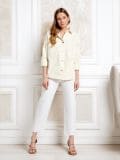High waist straight-lõikega teksapüksid - valge - SINSAY - small1