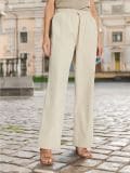 Hlače wide leg - bež - SINSAY - small1